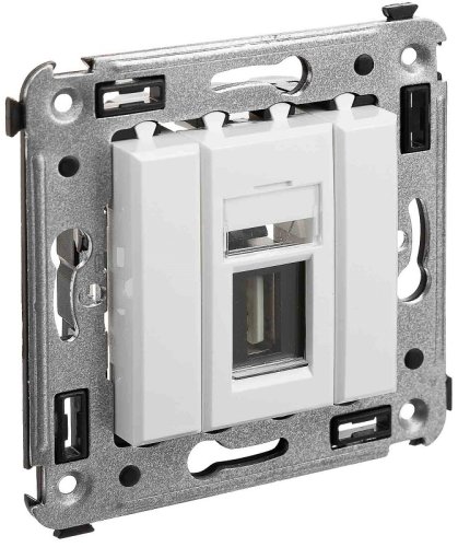 Розетка USB тип А без рамки DKC Avanti 1-м. 2000мА белое облако картинка